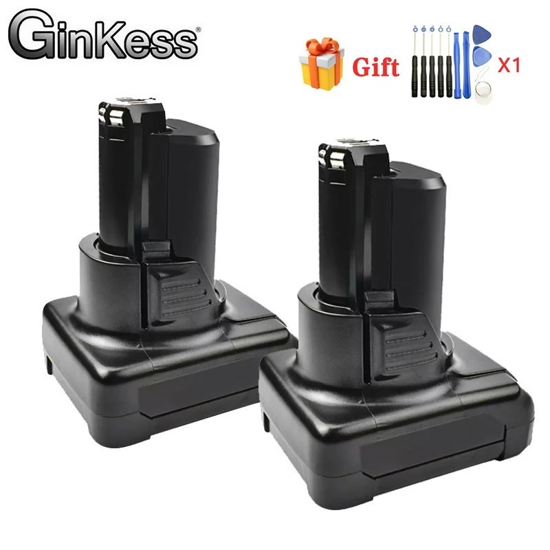 

Запасной аккумулятор GinKess 6000 мАч BAT411, совместимый с батареей Bosch 12 В/10,8 В, литиевый аккумулятор BAT420 BAT411A BAT412 BAT411 BAT412A