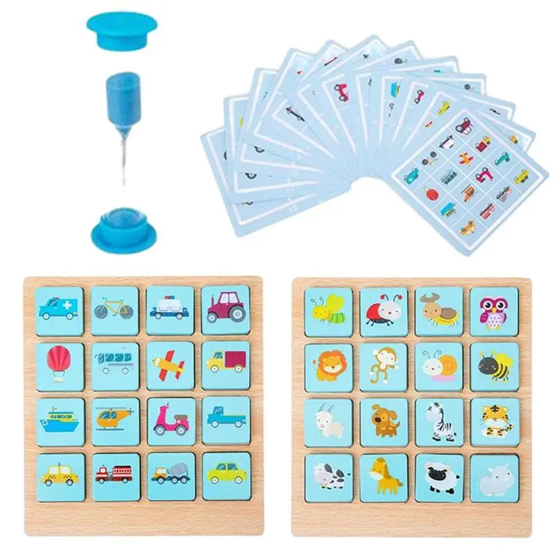 

Memory Game Matching Memory Game For Toddlers Instant Concentration Wooden Board Chess Fruit Animal Theme Children Memory