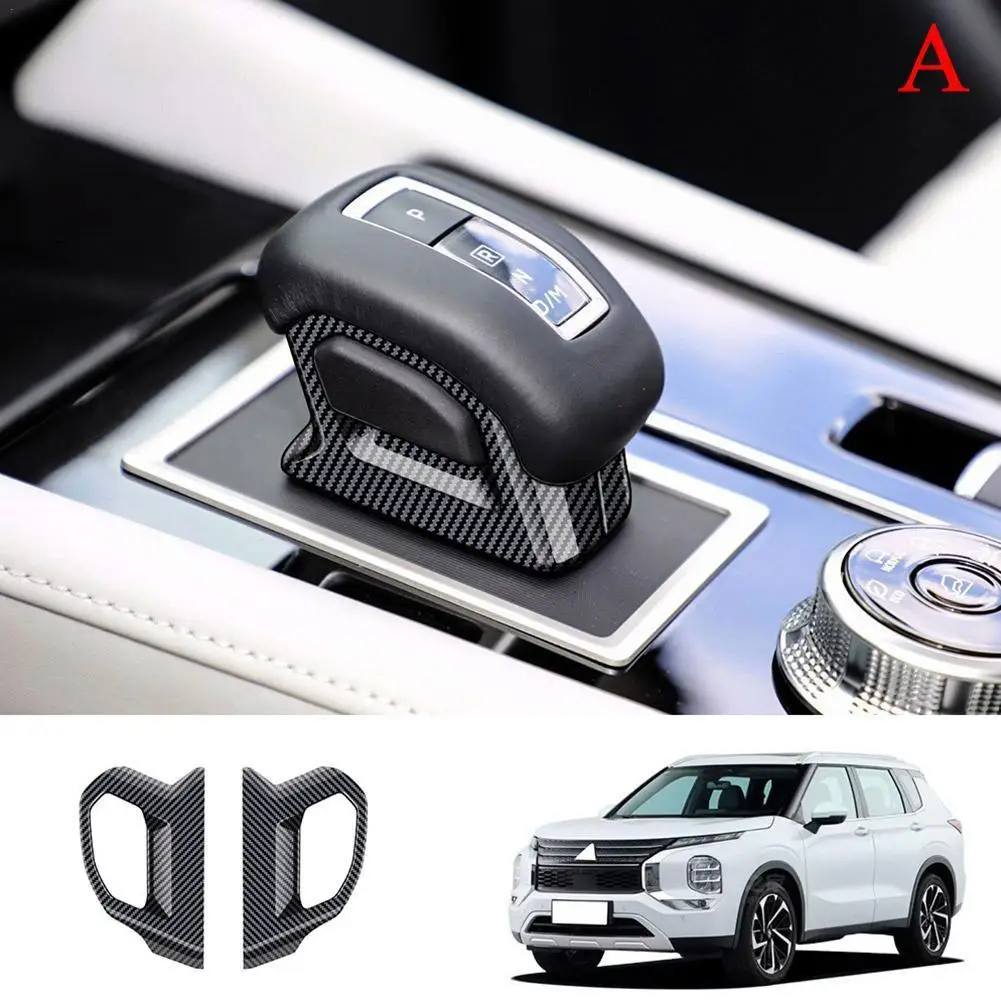 

Interior Accessories For Mitsubishi outlander 2022 2023 2024 ABS Black Car Gear Head Knob Cover Trim Shift Handle Cover Sty H3R8