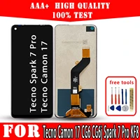 original lcd for tecno camon 17 cg6j spark 7 pro kf8 display premium quality touch screen replacement parts mobile phones repair