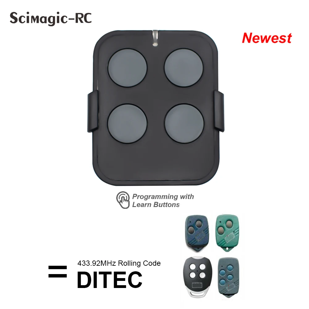 

For DITEC GOL4 BIXLG4 BIXLP2 BIXLS2 433.92Mhz Garage Remote Controls Transmitter Sliding Rolling Code Gate Door Barrier Opener