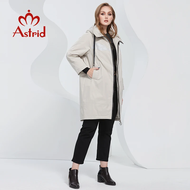 Astrid 2022 весенние женские парки больших размеров длинные бежевые стеганые пуховые