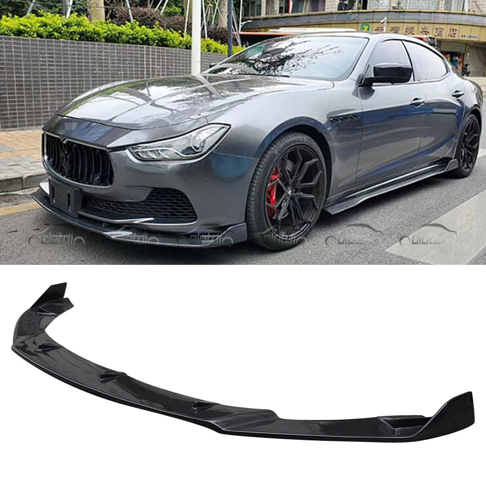 

Carbon Front Spoiler Rocker Winglet Splitter Front Bumper Lip For Maserati Ghibli 2017+