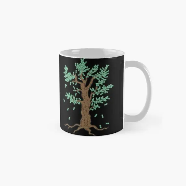 Funny Money Tree Classic  Mug Design Coffee Handle Round Printed Tea Gifts Simple Drinkware Image Cup Picture Photo