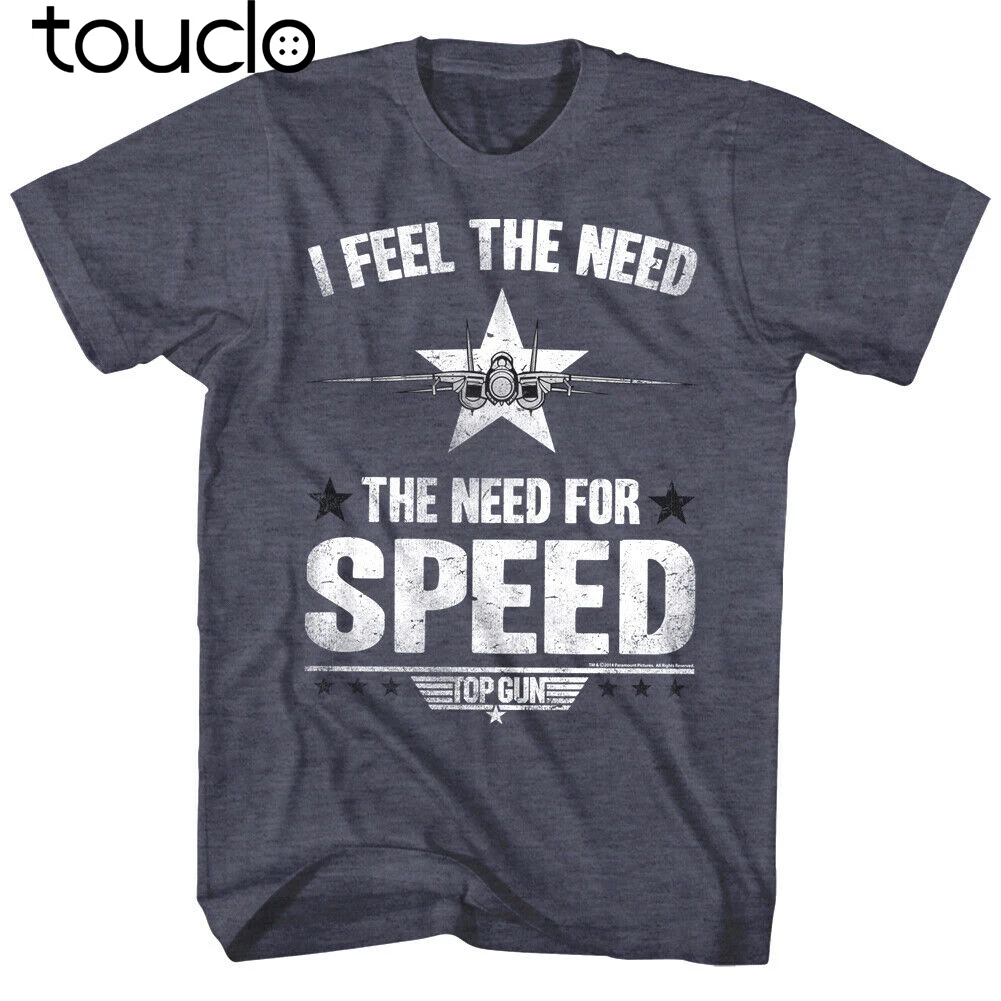 

Top Gun I Feel The Need for Speed Men's T Shirt Stars Movie F14 Tomcat Maverick