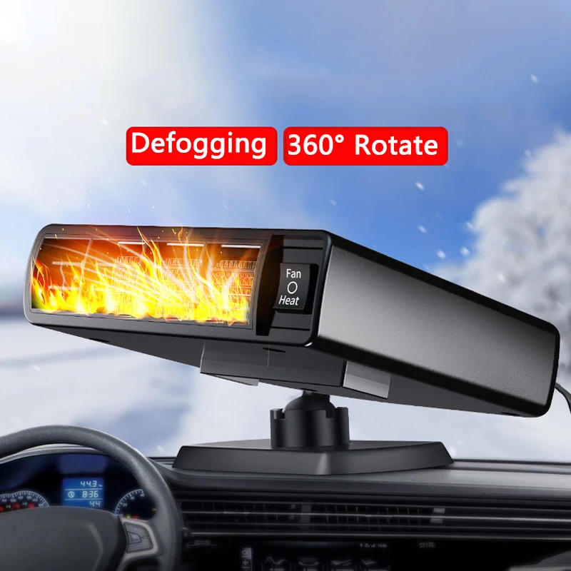 

12V/24V Car Heater Electric Heating Fan Portable Electric Dryer Windshield Defogging Demister Defroster Durable Car Heater