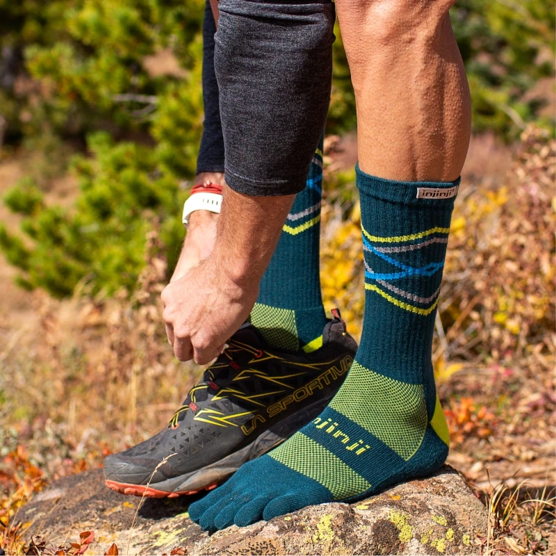 Носки Injinji с пятью пальцами длинные утолщенные носки для походов на открытом