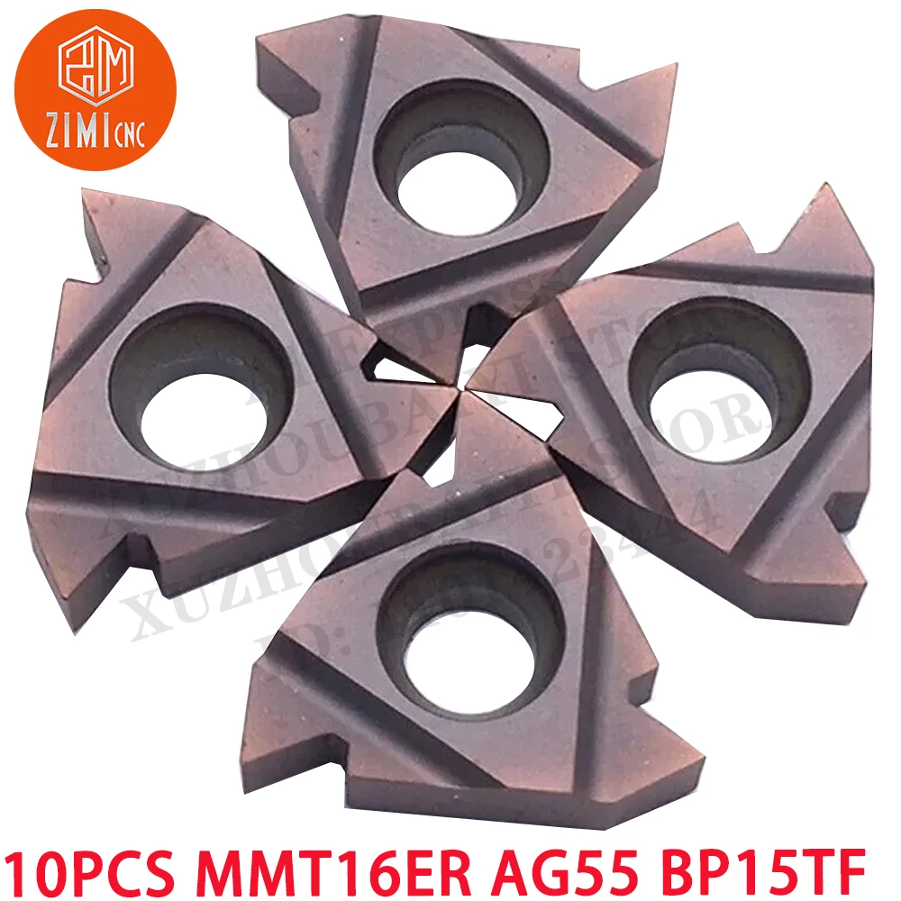 10 шт MMT16ER AG55 BP15TF Внешние твердосплавные резьбовые пластины Инструмент с ЧПУ