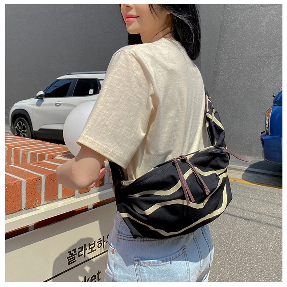 

Women's Men's Canvas Chest Bag Sports Fitness Outdoor Messenger Bags Summer Casual Fashion Stripes Street Cell Phone Bags