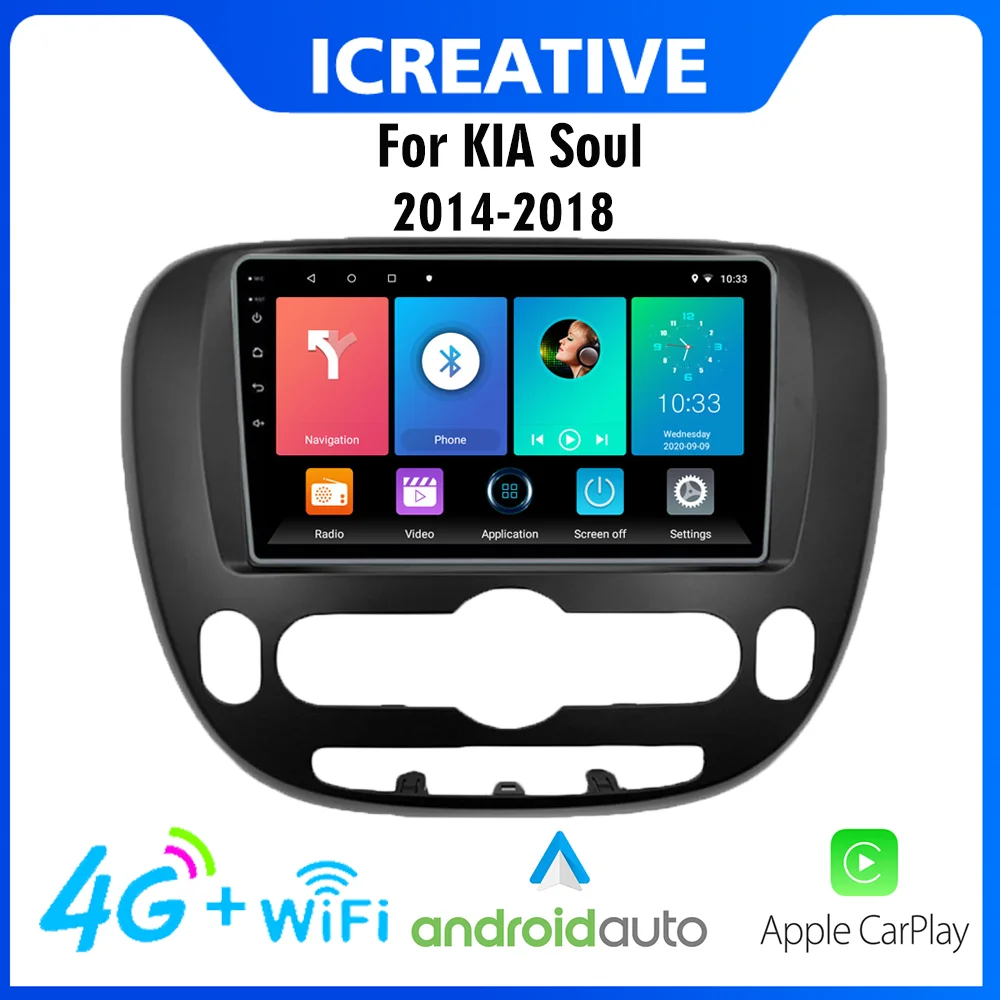 

For KIA Soul 2014-2018 4G Carplay 2 Din Car Radio Android Car Autoradio Multimedia Player GPS Navigation WIFI Head Unit