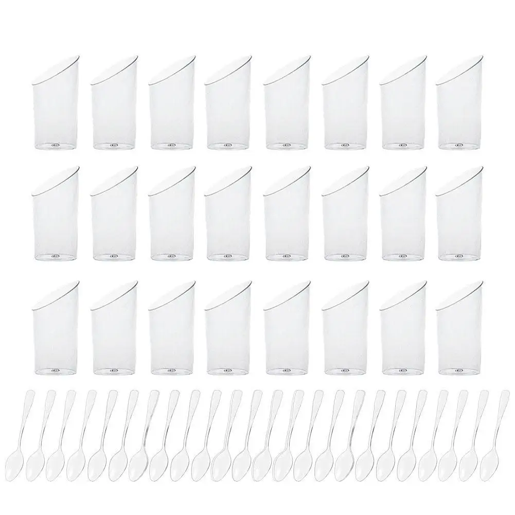 

24pcs Party Containers Mousse Cup For Cups Dessert Desserts Home Dessert Ice Cream Mug Bowls Appetizer Plastic Plastic Tableware