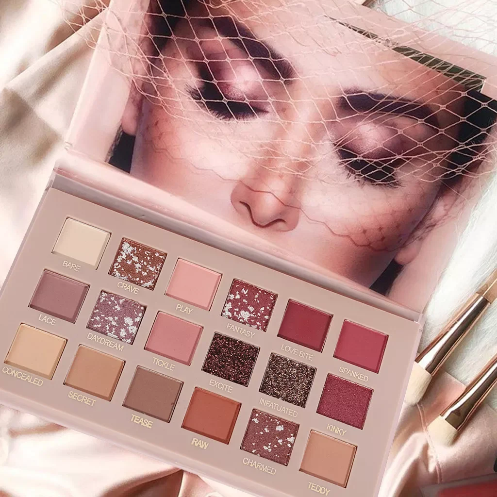 

NEW2023 18 Colors Set Sequins Pink Eye Shadow Cosmetic Long Lasting Waterproof Golden Onion Powde Seeds Eyeshadow Palette Makeup
