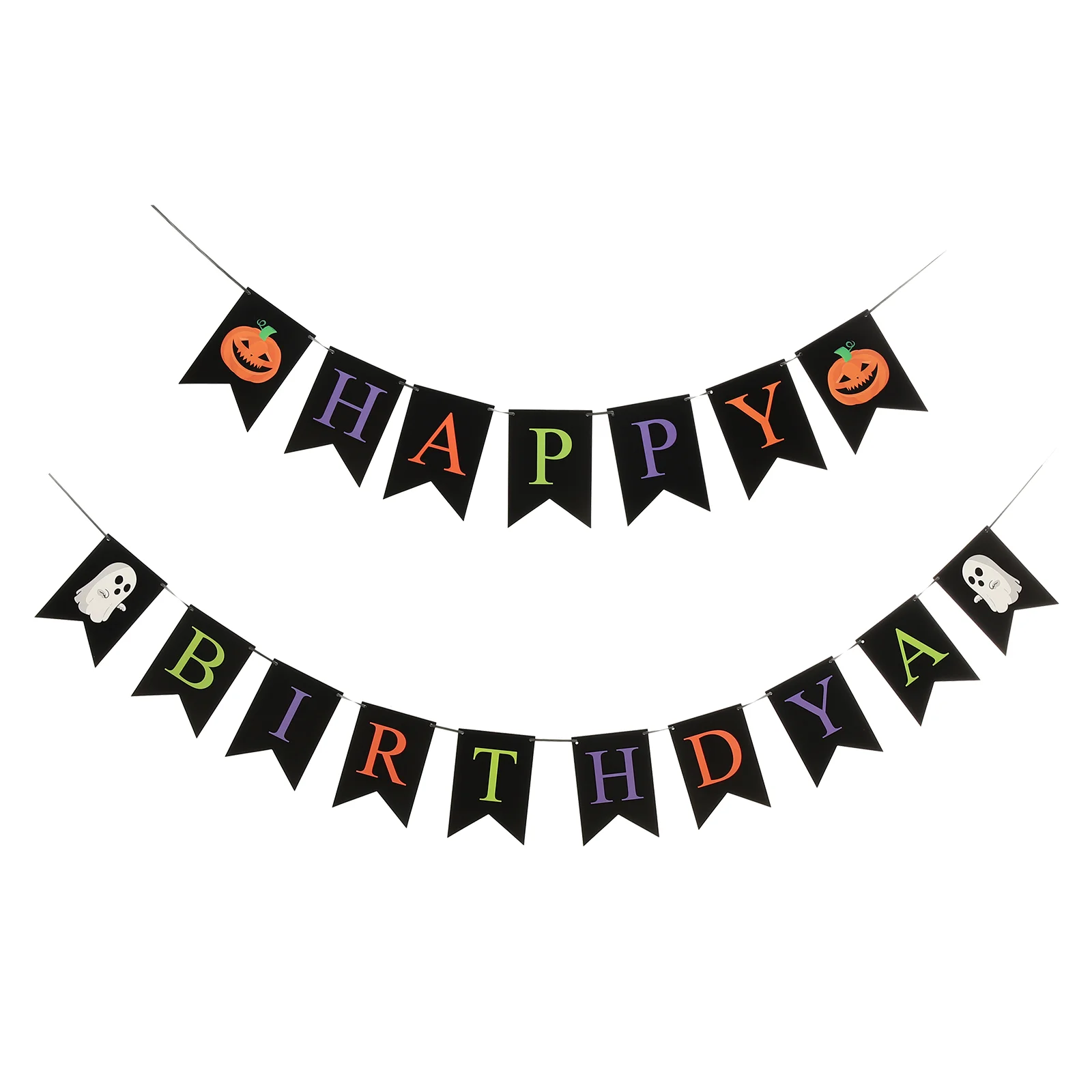 

Halloween Pull Flag Happy Birthday Banner Banners The Theme Party Supplies Decorative