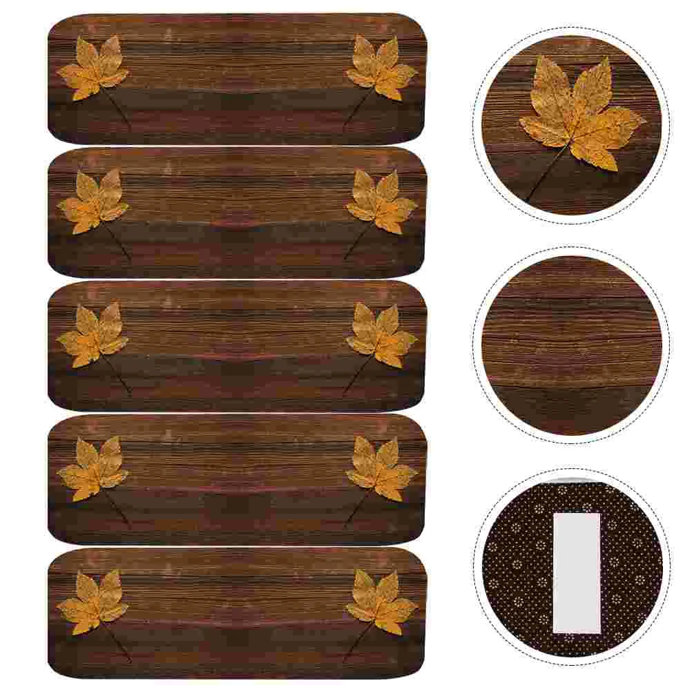

5pcs Household Step Pads Stair Runner Non- Skid Stair Carpets Stair Treads Self- Adhesive Stair Pads Poof Carpet