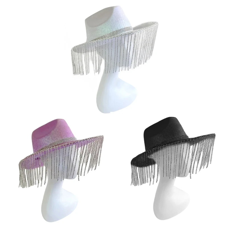 

Ковбойская шляпа с бахромой, девичник, женская шляпа, блестящая ковбойская шляпа с бахромой, шляпа для ковбоя, шляпа для невесты, Cowgirl, Свадебная женская шляпа