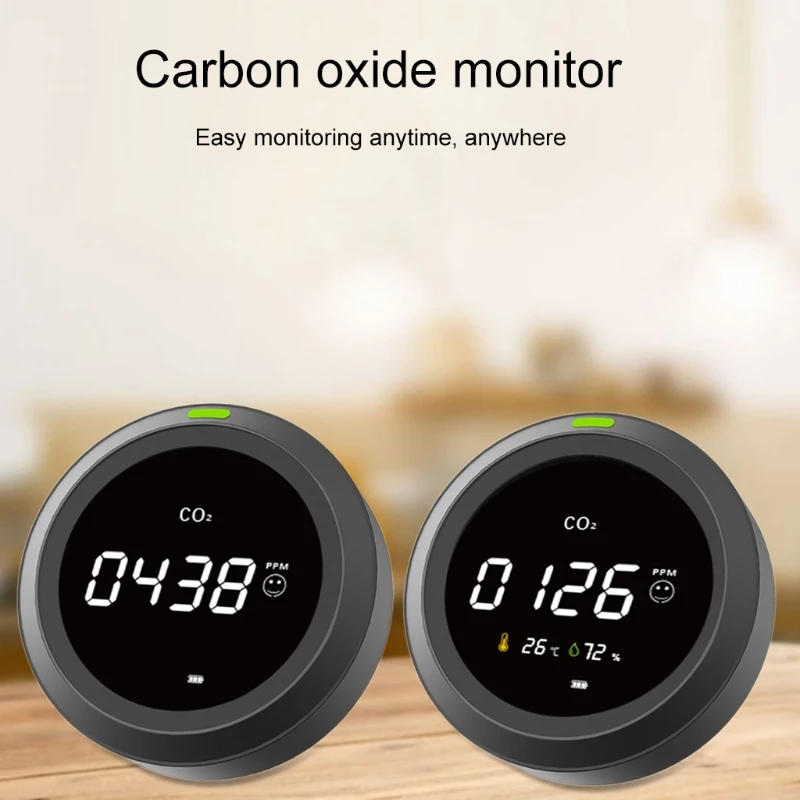 

Portable CO2 PH5 Meter Carbon Dioxide Detector Temperature and Humidity Air Quality Monitor for Indoor Household Office PH5 367D