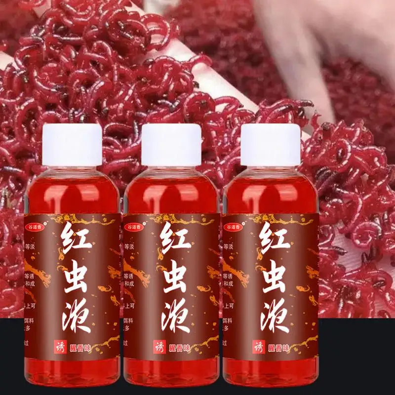 

60ML Fish Lures Attractant For Trout Cod Crucian Carp Bass Strong Smell Fish Bait Concentrated Red Worm Liquid Fish BaitAdditive