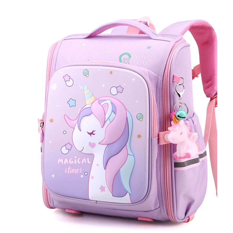 

New Girl School Bags Child Pink Unicorn Printing Backpacks Kindergarten Student Cute Girls Children's Schoolbag Waterproof Kid