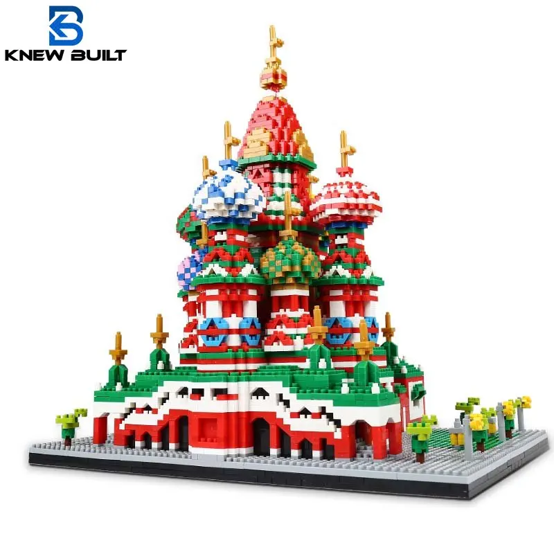 

KNEW BUILT Cathedral Construction Brick Set for Adults Russian Monastery Architectural Kits Toys Micro Mini Building Block Gift