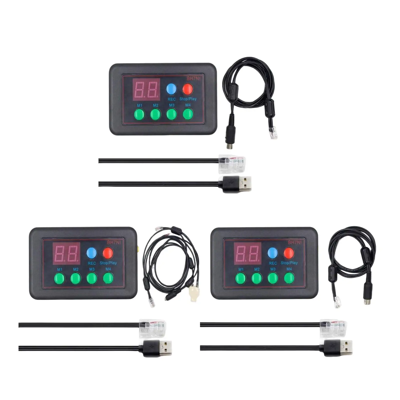 

1PC Auto callers 3 Cables Choices Easy to Use Durable Accessories Four Recordings