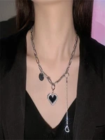 love double heart titanium steel necklace light luxury 2022 fashion necklace for women titanium chains necklaces
