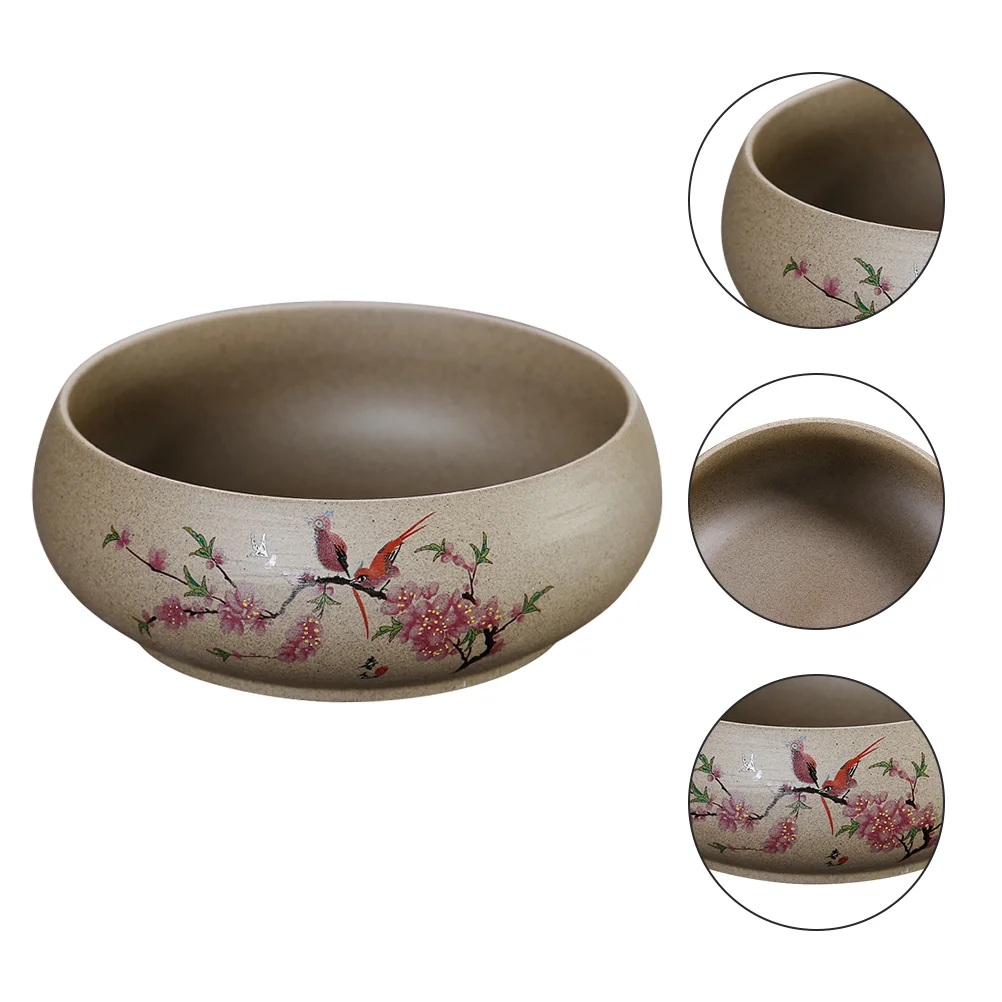 

Crude Pottery Tea Washing Bowl Household Tea Cup Washing Teaware for Home