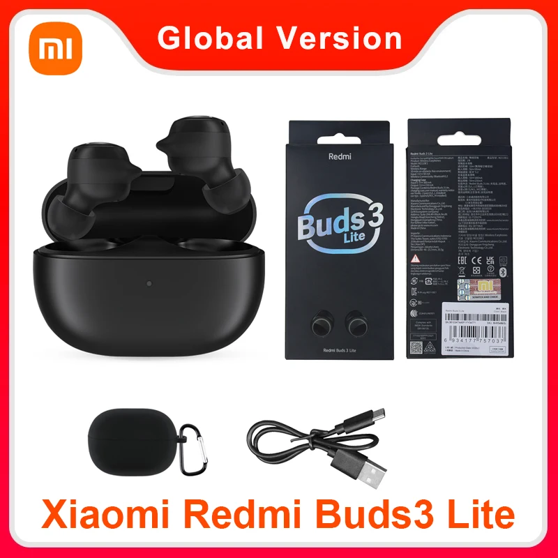 

Настоящие беспроводные наушники Xiaomi Redmi Buds 3 Lite Youth Edition, Bluetooth наушники, сенсорная гарнитура, зарядный чехол, наушники с микрофоном