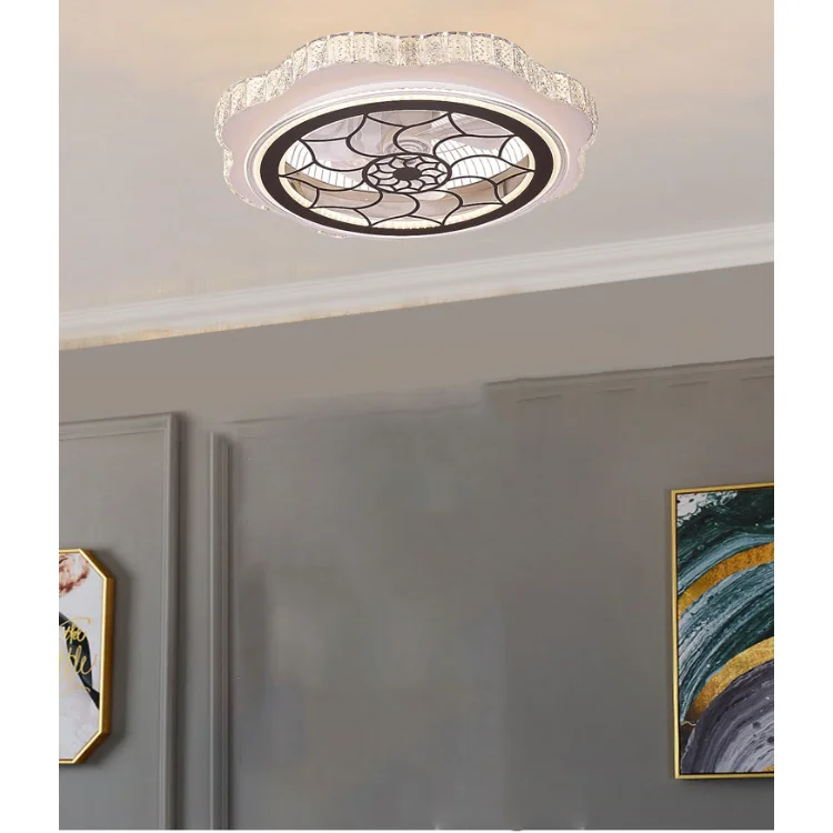 

Led Ceiling Fan Lamp Pendant Chandelier Art Lighting invisible remote control simple living room bed dining