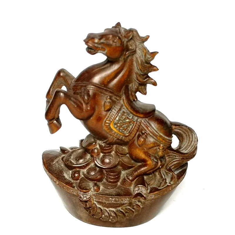 

Антикварная статуя лошади из самшита