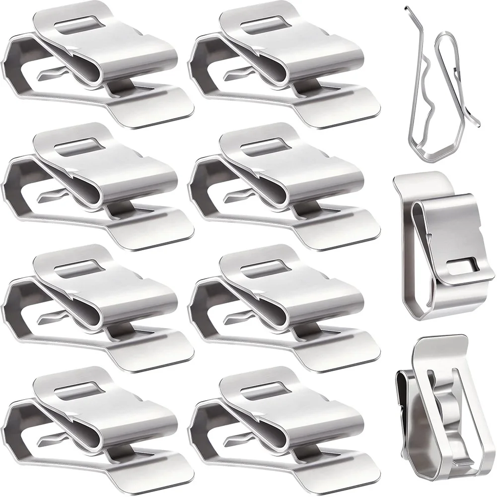 

50Pcs Cable Clamp Edge Clip Aluminum Alloy Tie PV Edge Clip Stainless Steel S Type Photovoltaic Solar Cable Mount Supplies