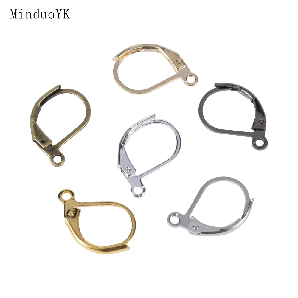 

20Pcs/Lot 15*10mm French Earring Hooks DIY Jewelry Findings Earrings Accessories Wire Settings For Jewelry Making Supplies