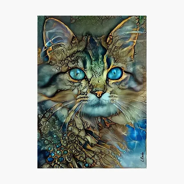 Картины с кошкой леей Роше Постер в чате виккер для автомобиля украшение окна