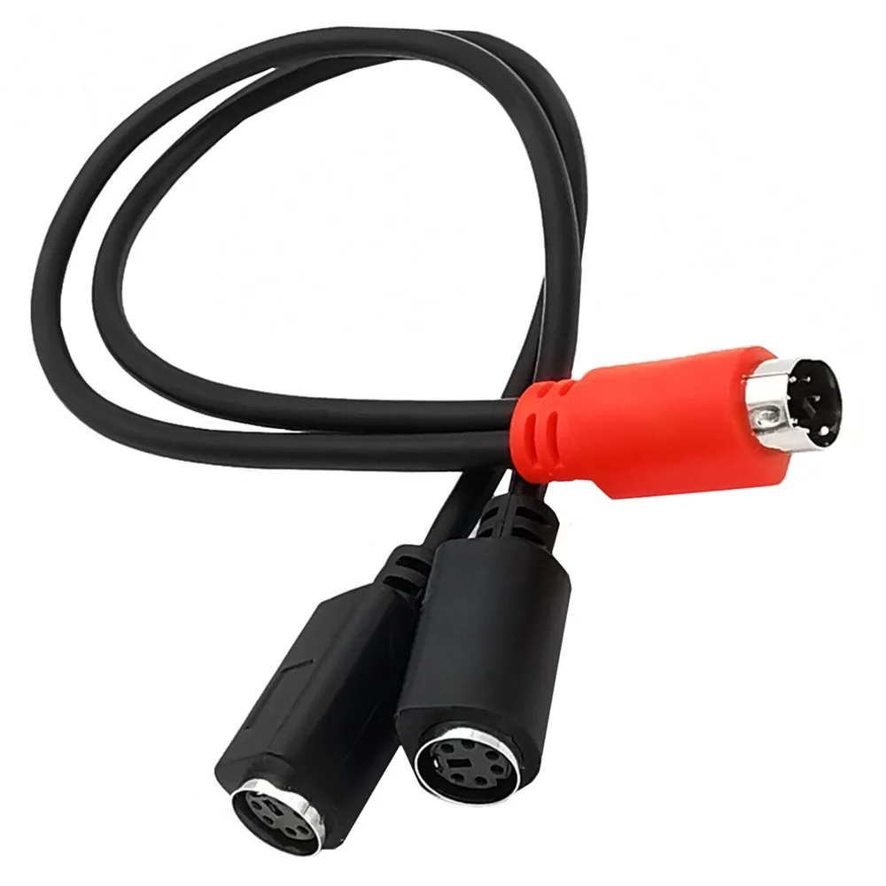 

Удлинитель Mini DIN 6pin MDIN 6pin папа-2 мама Y-образный кабель PS/2 кабель для клавиатуры и мыши литой 6-контактный M/Fx2 0,3 м
