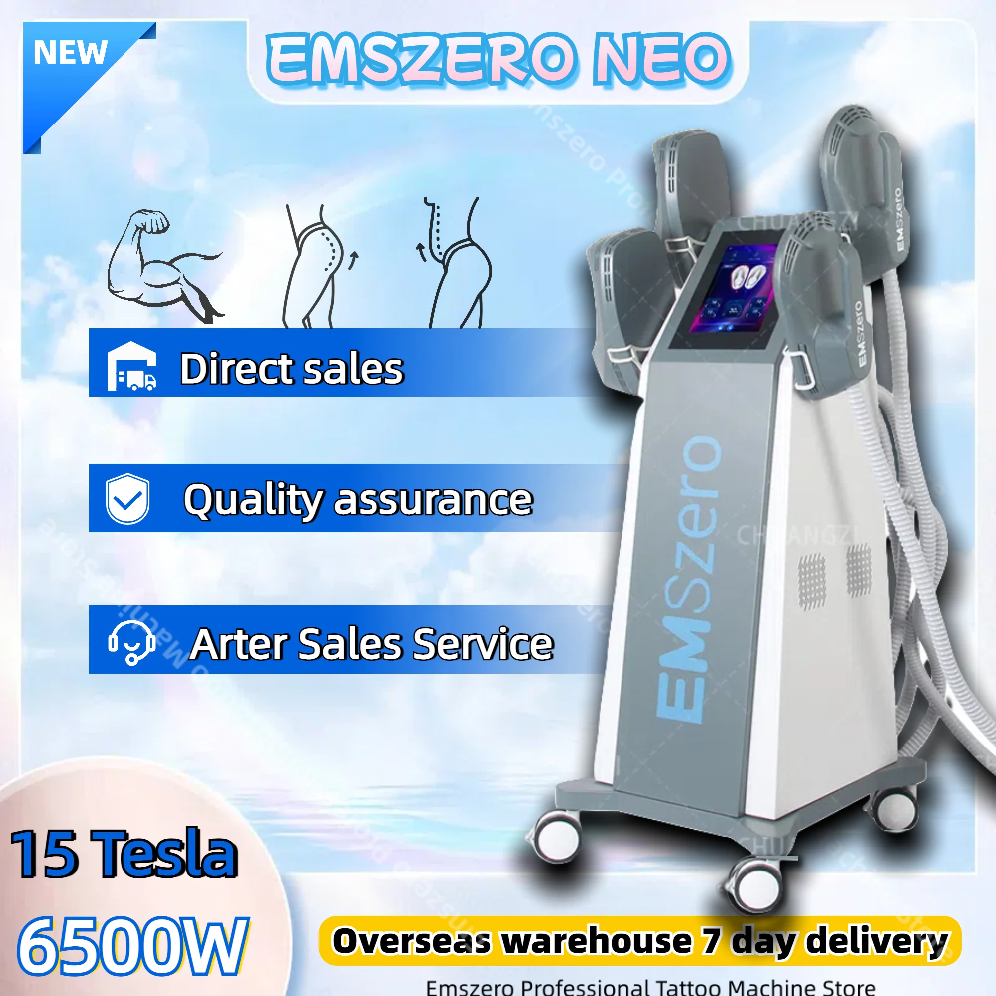 Профессиональная машина EMSzero NEO RF Ultra PRO 6500 Вт 2024 EMS для моделирования тела ZERO