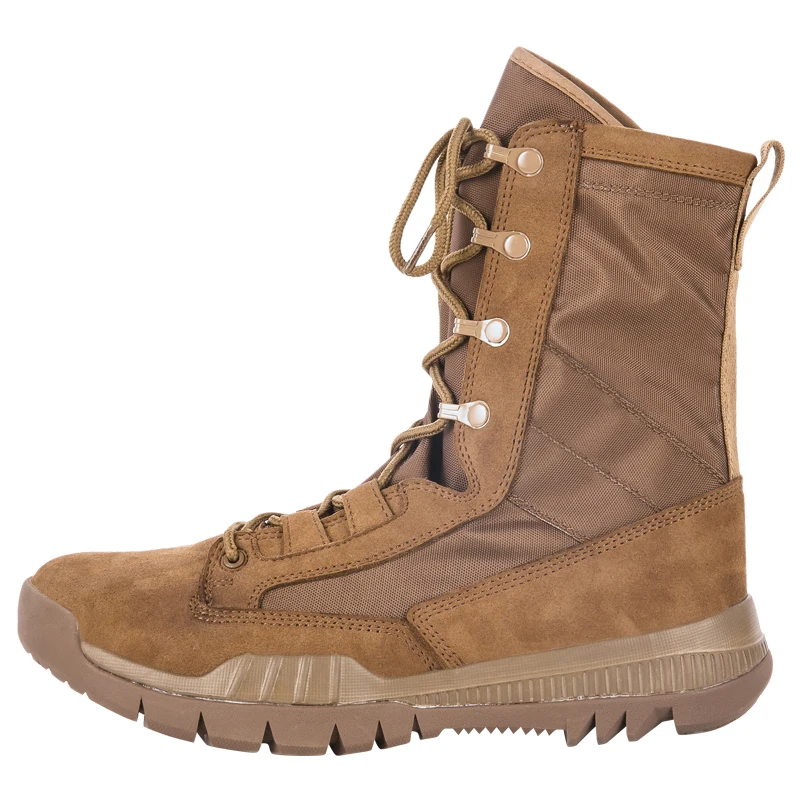 JIEMIAO Men Summer Hiking Boots for Military Combat Training Boot Outdoor Climbing Trekking Boots Breathable Tactical Army Boots