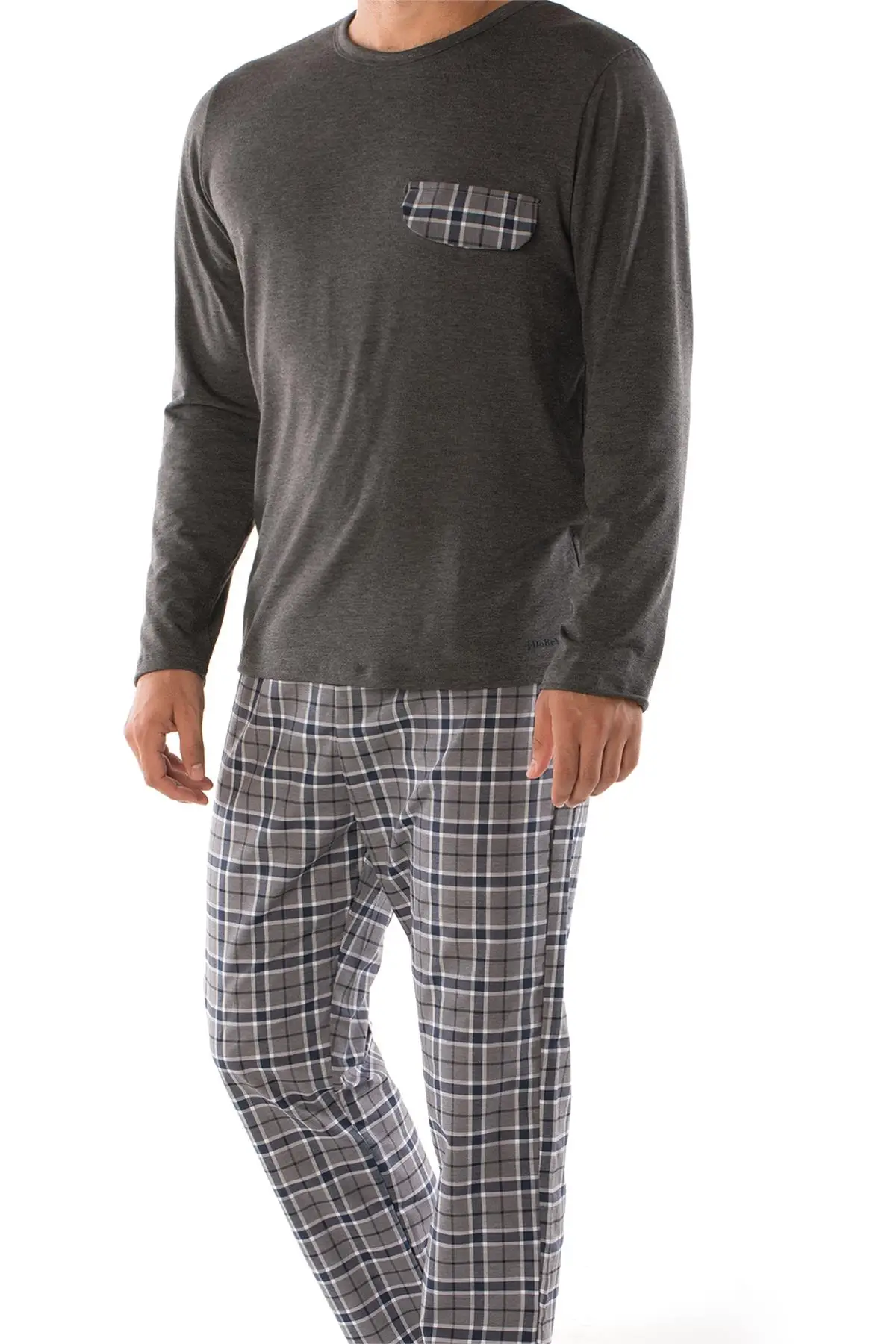 Мужской пижамный комплект, мягкие удобные весенне-осенне-зимние штаны с длинным рукавом, домашняя одежда, Женская Хлопковая пижама
