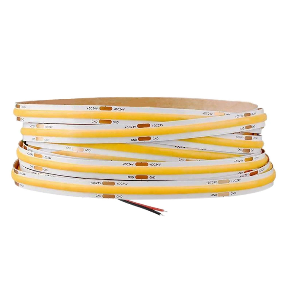 

384 LED 5MM 24V COB LED Strip Light RA90 5M Flexible Strip Bar LED Strip 3000K Warm White for Bedroom Home