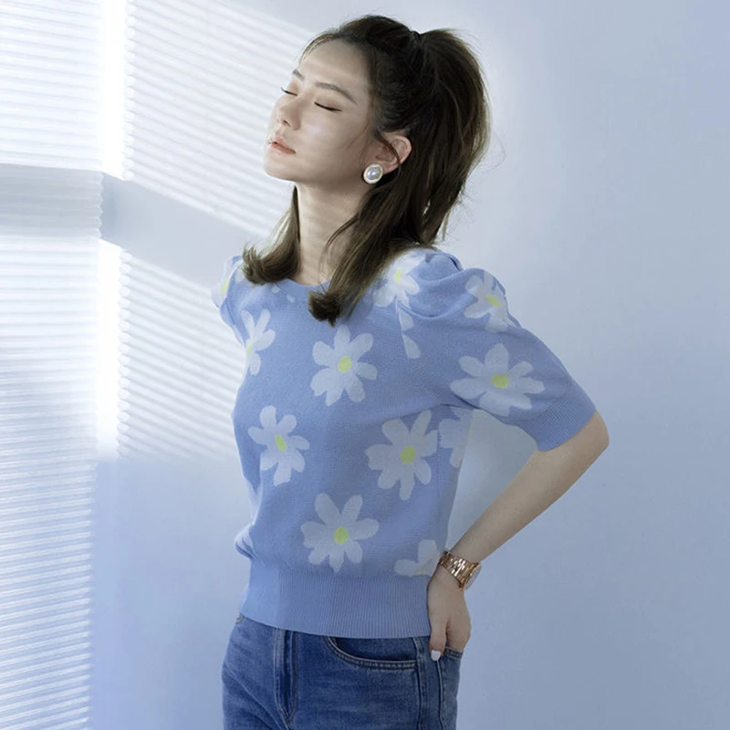 Яркие шелковые трикотажные футболки в Корейском стиле женский летний