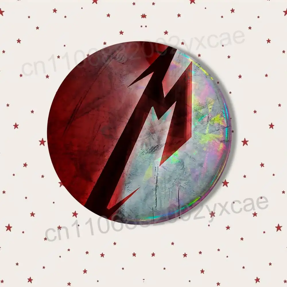 Фото Значок-брошь Metallica Round Exquisite Badge Brooches Creative Pins (M72) — креативные значки для одежды, головных уборов, рюкзаков, подарочные аксессуары. №4