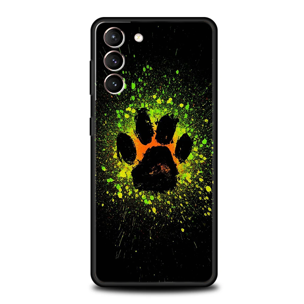 Милый чехол для телефона Собачий след лапы Samsung Galaxy S24 S23 S22 S20 S21 FE Ultra S10 S10E S9 S8 Plus 5G