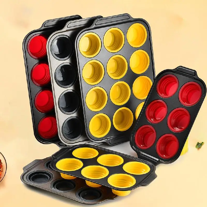 Силиконовая форма для кексов с 6/12 отверстиями антипригарная торта легкосъемный