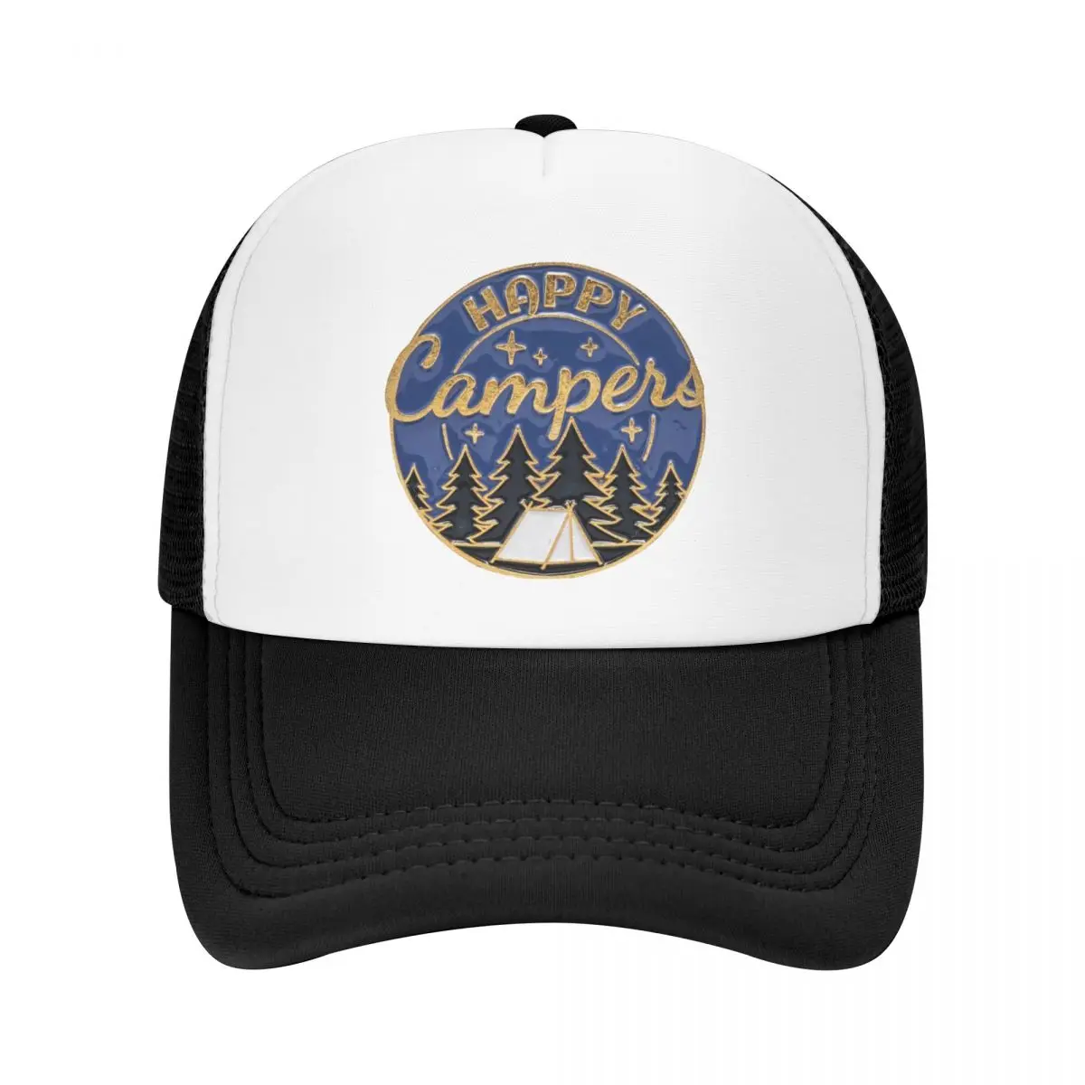 

Custom Happy Camper Baseball Cap Women Men Adjustable Adventure Camping Camp Trucker Hat Summer Sports Hats Snapback Caps