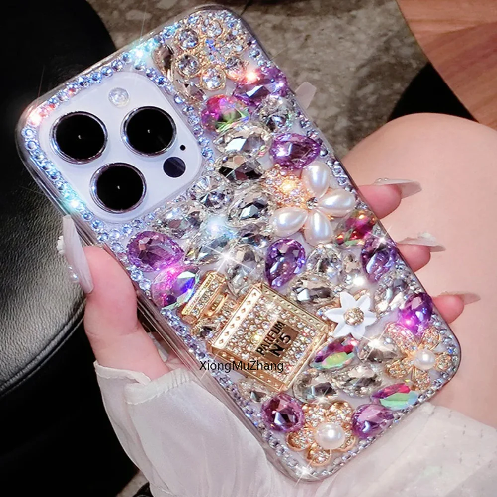 Роскошный Фиолетовый чехол со стразами на заказ для Nokia 6 3 5 4 2 1 8 7 Plus