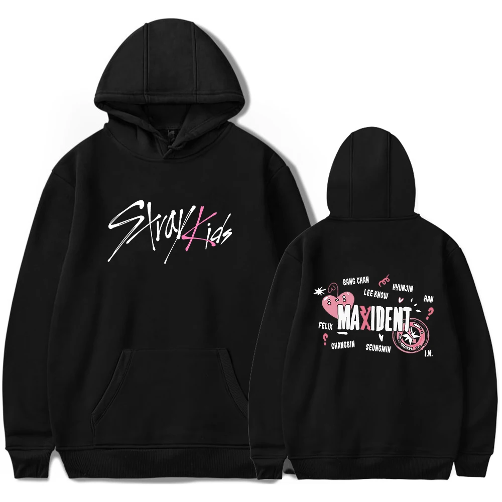 

Kpop Stray Kids Hoodie New Album MAXIDENT Women's Clothing Hip Hop Punk Y2k Sweatshirt Long Sleeve Pullovers Casual Coats
