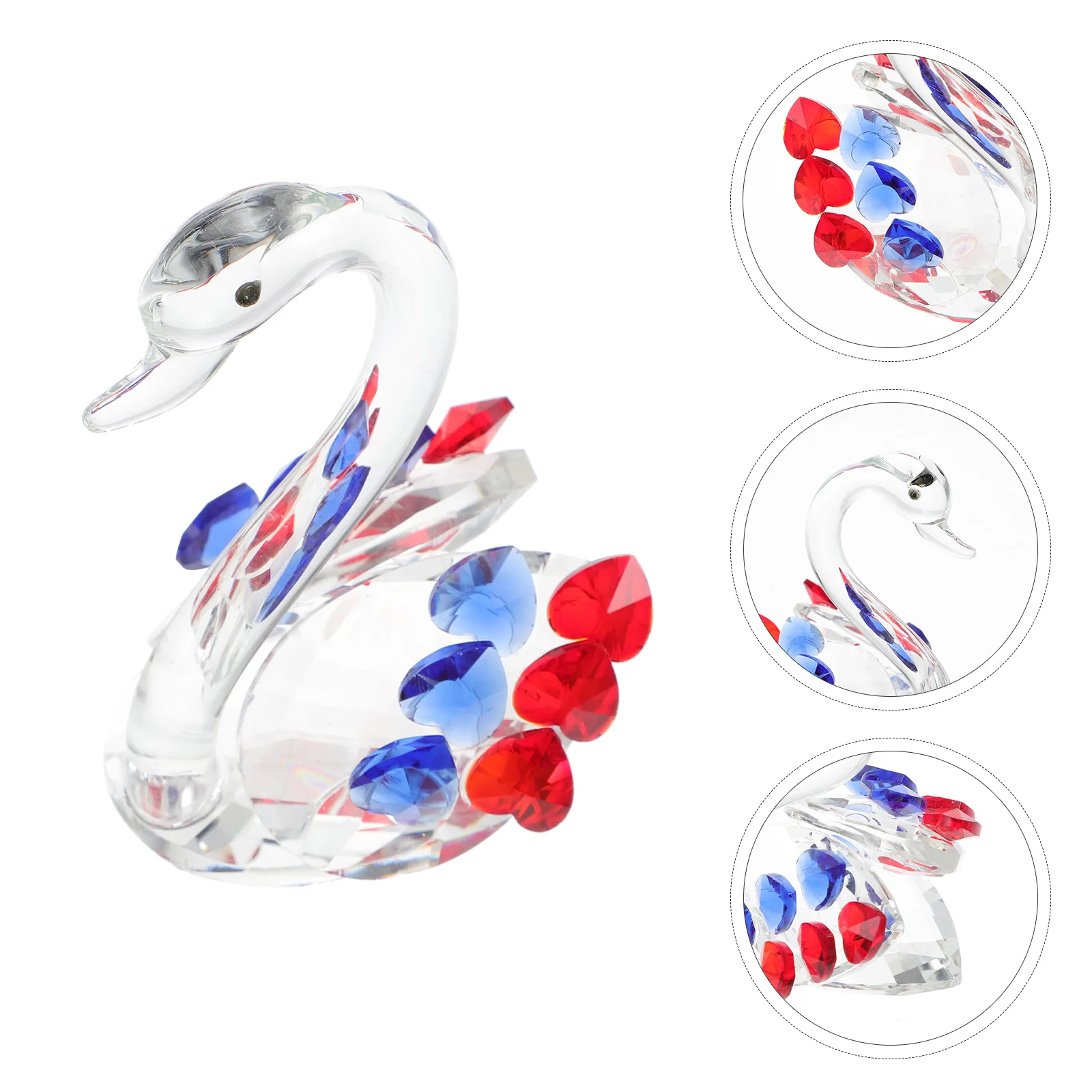 

Delicate Swan Ornament Car Interior Adorn Home Decor Crystal Ornament for Home Desktop Car Tabletop
