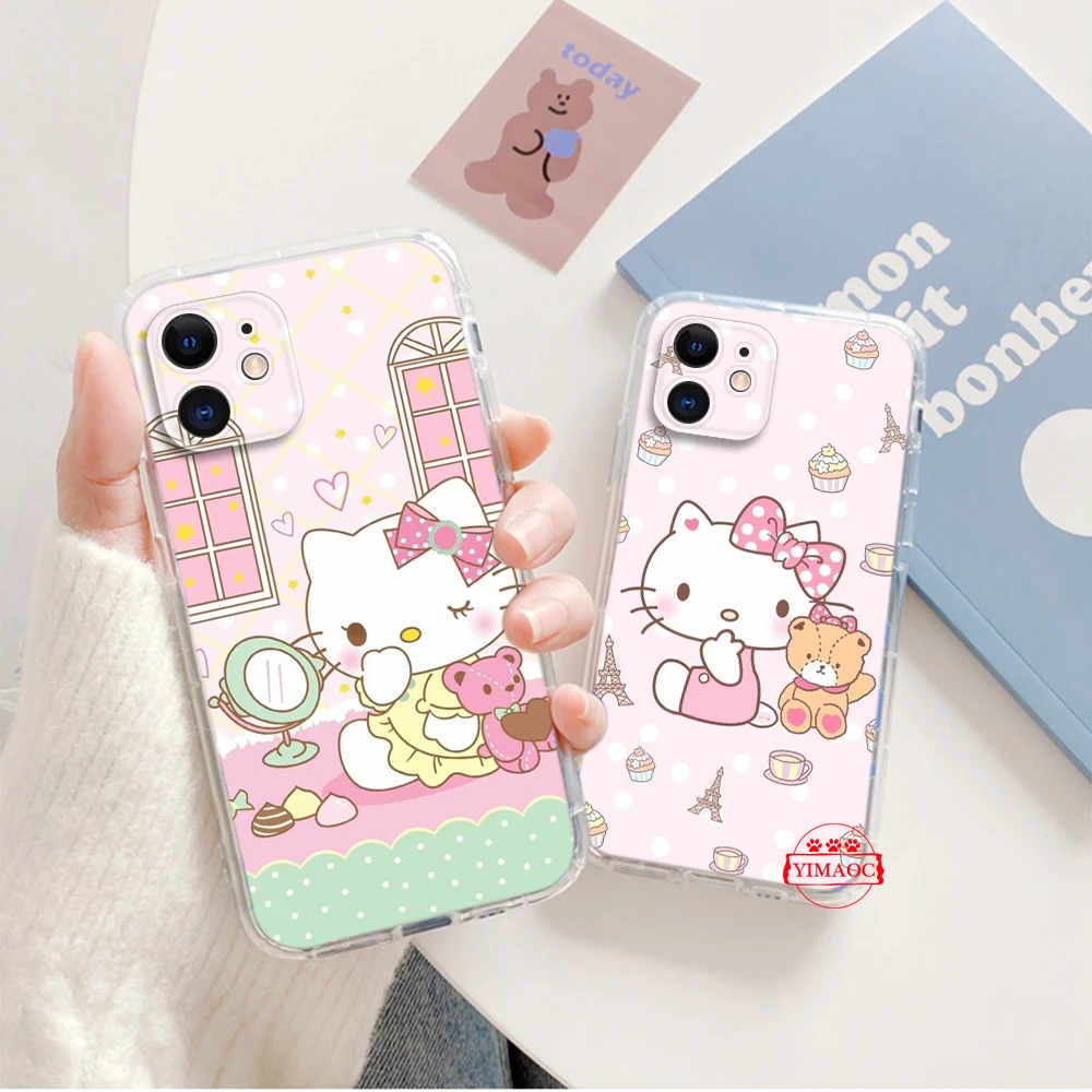 Мягкий чехол 116A с рисунком hello kitty для LG K71 K8 Plus K9 Lite Q510 K92 Q92 Stylo 6 7 V40 V50 V60 G9 X4 Q61 Q60