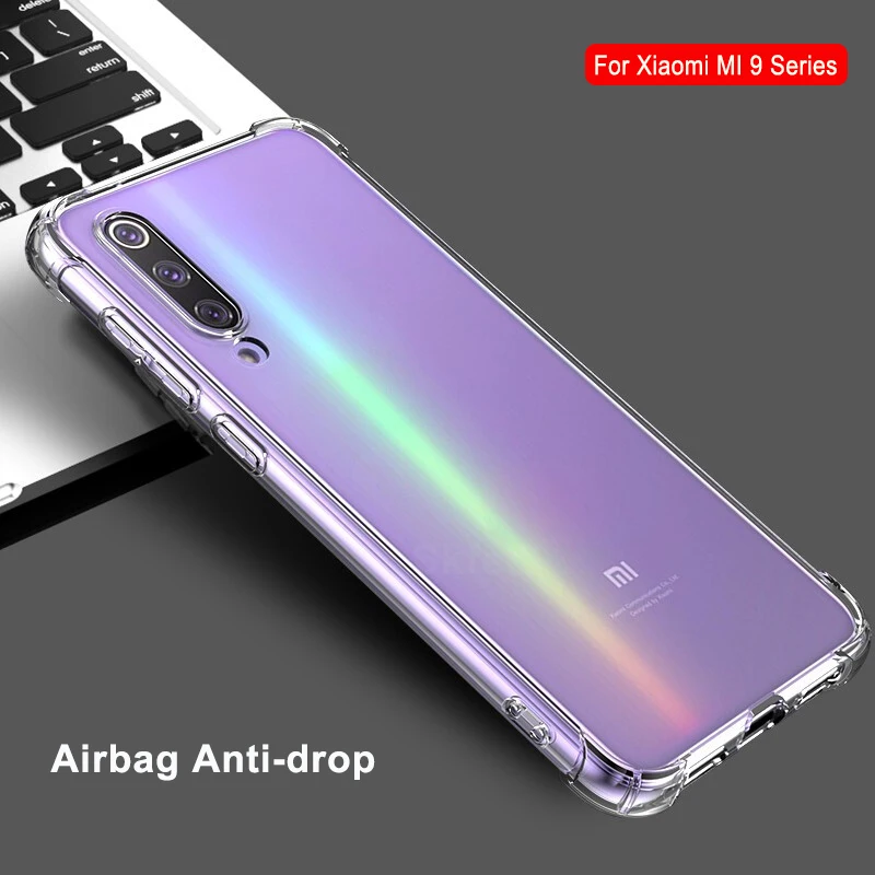 

New Luxury Silicone Clear Case For Xiaomi Mi 9 Pro Lite 5G Explorer Shockproof Back Cover On Mi9SE 9X Ultra Slim Protection Case