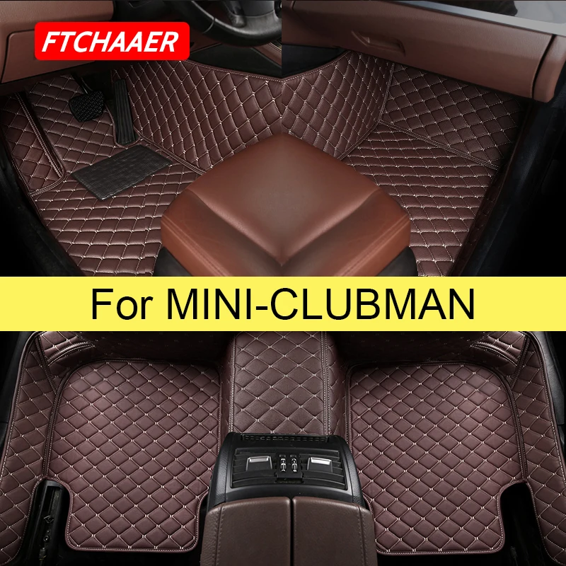 FTCHAAER  Car Floor Mats For MINI Clubman Cooper-Coupe R55 R58 F54 Foot Coche Accessories Auto