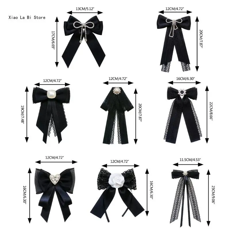 Элегантный галстук-бабочка с кружевной лентой для девочек брошь на булавке