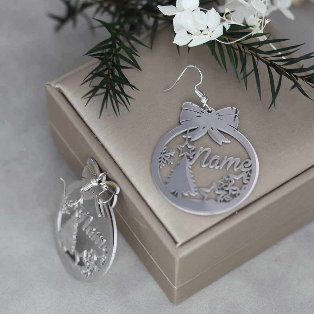 Нержавеющая сталь персонализированное имя висячие серьги женские ювелирные